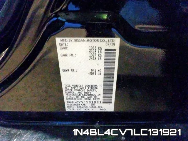 1N4BL4CV7LC131921 фото 2