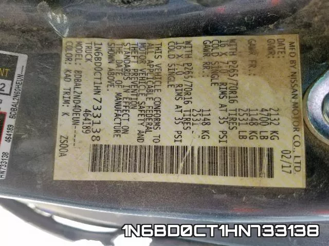 1N6BD0CT1HN733138 фото 2