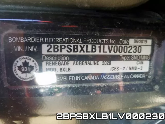 2BPSBXLB1LV000230 фото 2