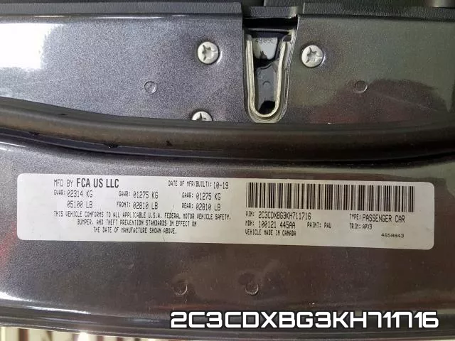 2C3CDXBG3KH711716 фото 2