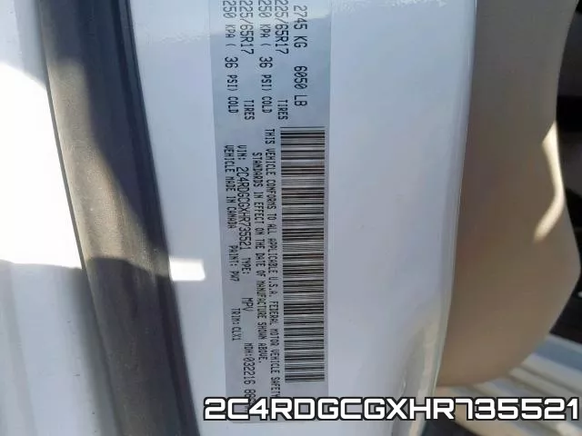 2C4RDGCGXHR735521 фото 2