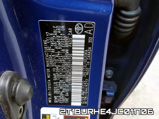 2T1BURHE4JC011706 фото 2