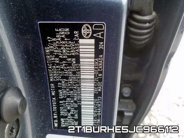 2T1BURHE5JC966112 фото 2