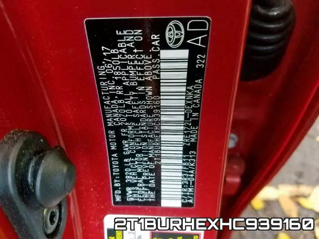 2T1BURHEXHC939160 фото 2
