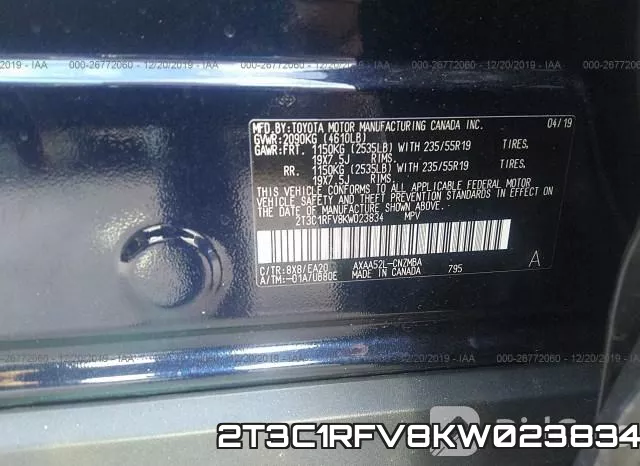 2T3C1RFV8KW023834 фото 10