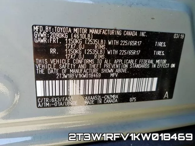 2T3W1RFV1KW018469 фото 2