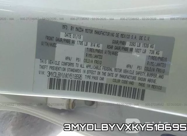 3MYDLBYVXKY518695 фото 10