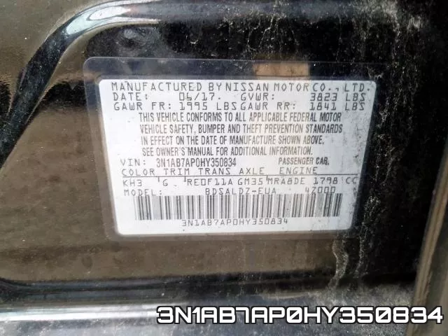 3N1AB7AP0HY350834 фото 2