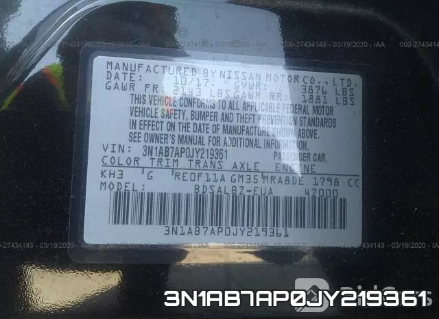 3N1AB7AP0JY219361 фото 10