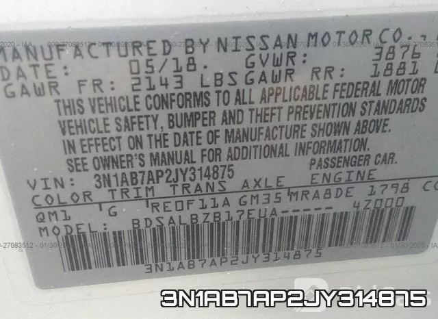 3N1AB7AP2JY314875 фото 10