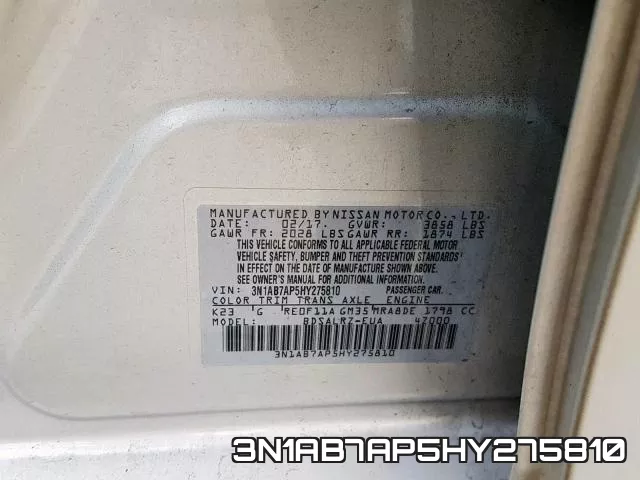 3N1AB7AP5HY275810 фото 2