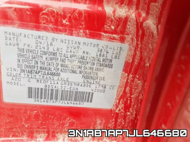 3N1AB7AP7JL646680 фото 2