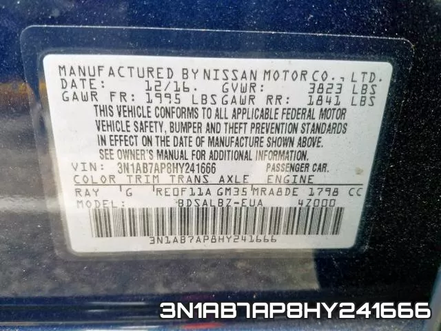 3N1AB7AP8HY241666 фото 2