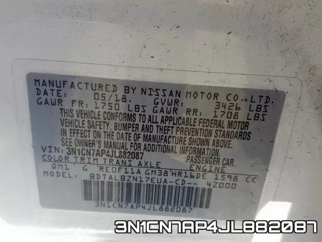 3N1CN7AP4JL882087 фото 2