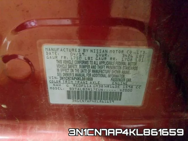 3N1CN7AP4KL861659 фото 2