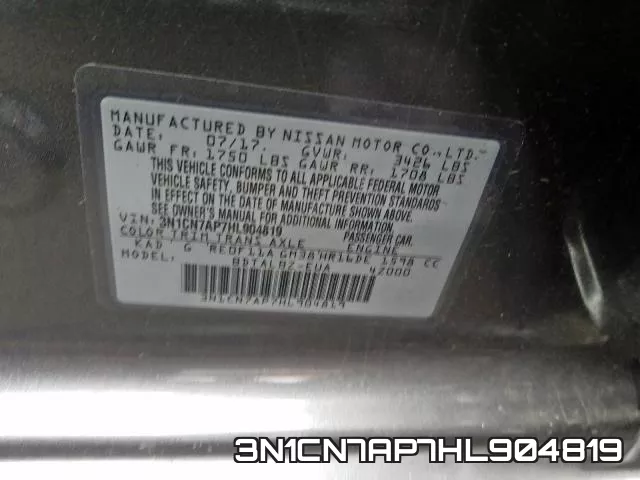 3N1CN7AP7HL904819 фото 2
