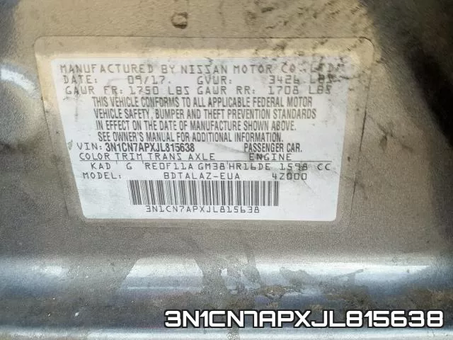 3N1CN7APXJL815638 фото 2