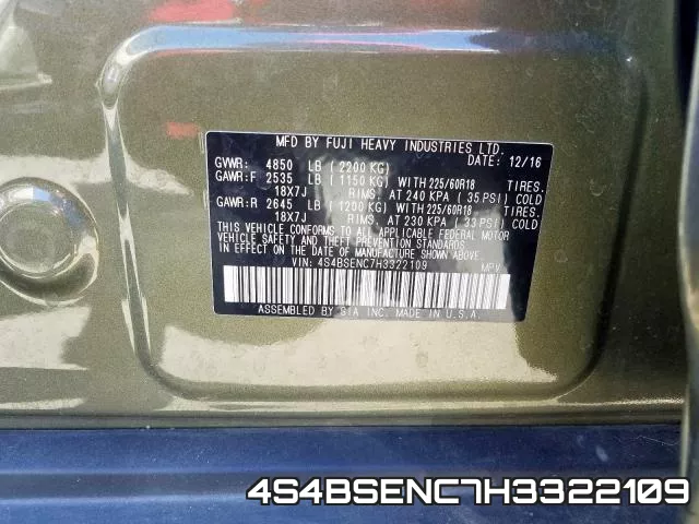 4S4BSENC7H3322109 фото 2