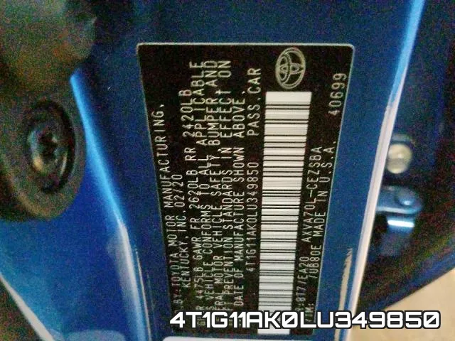 4T1G11AK0LU349850 фото 2