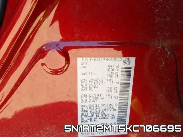 5N1AT2MT5KC706695 фото 2