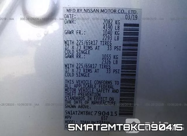 5N1AT2MT8KC790415 фото 10