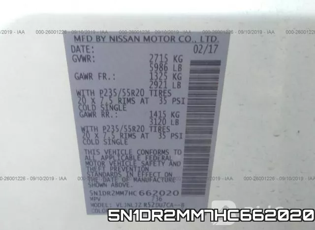 5N1DR2MM7HC662020 фото 10