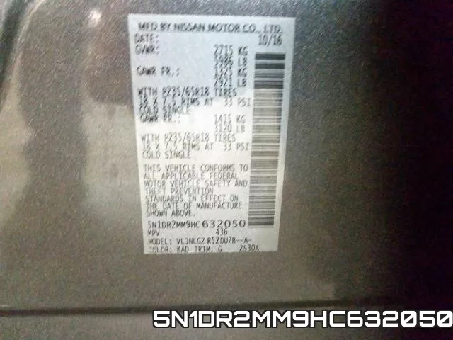 5N1DR2MM9HC632050 фото 2
