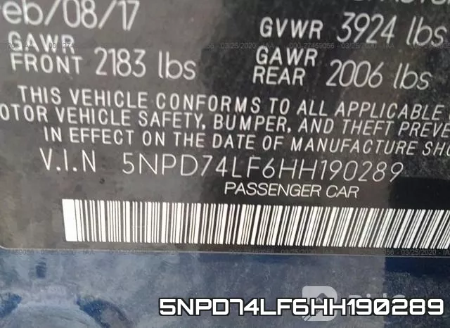 5NPD74LF6HH190289 фото 10