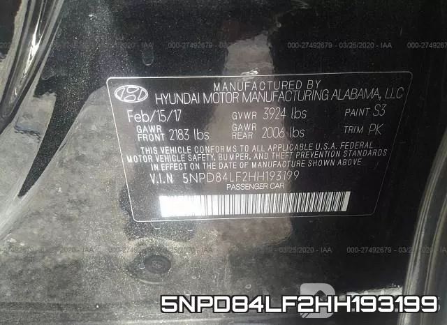 5NPD84LF2HH193199 фото 10