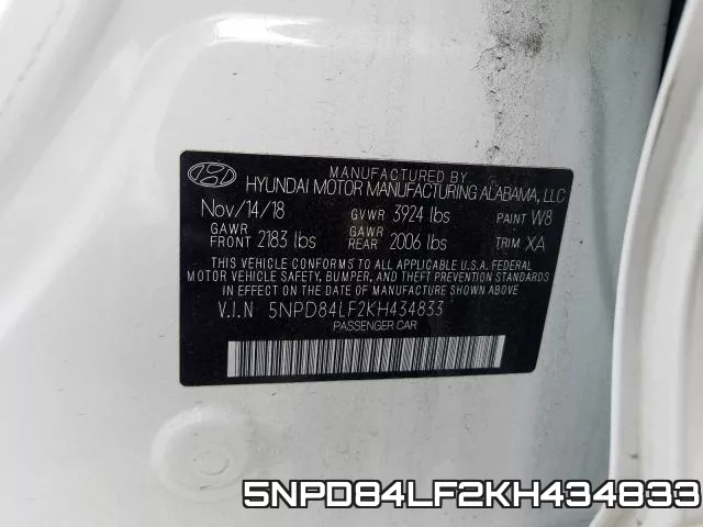 5NPD84LF2KH434833 фото 2