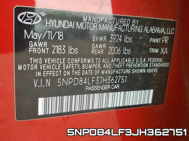 5NPD84LF3JH362751 фото 2