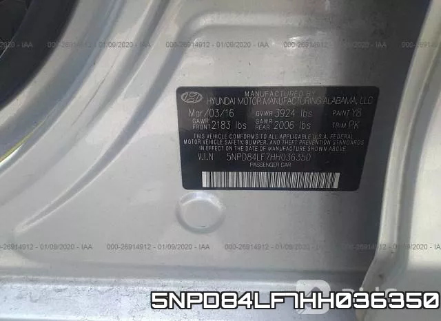 5NPD84LF7HH036350 фото 10