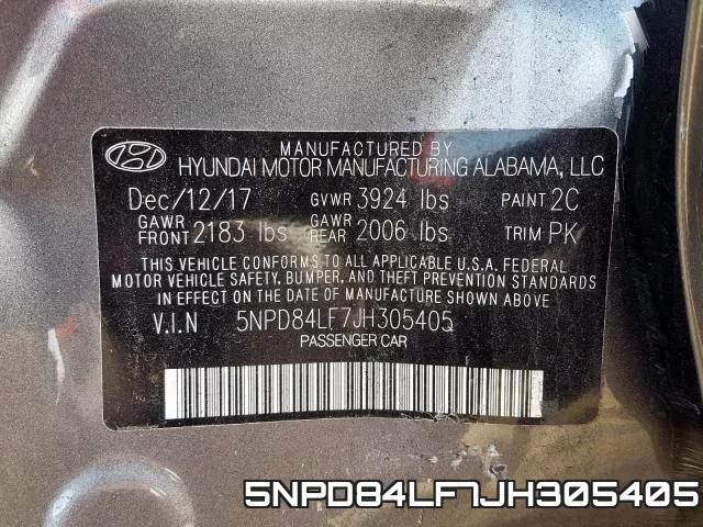 5NPD84LF7JH305405 фото 2