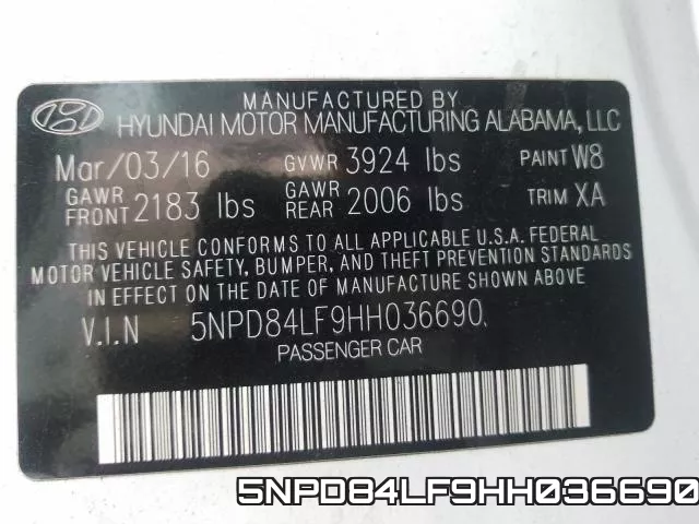 5NPD84LF9HH036690 фото 2