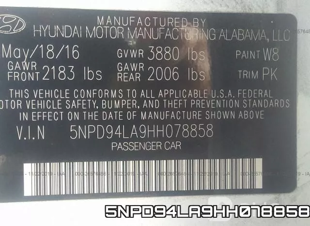5NPD94LA9HH078858 фото 10