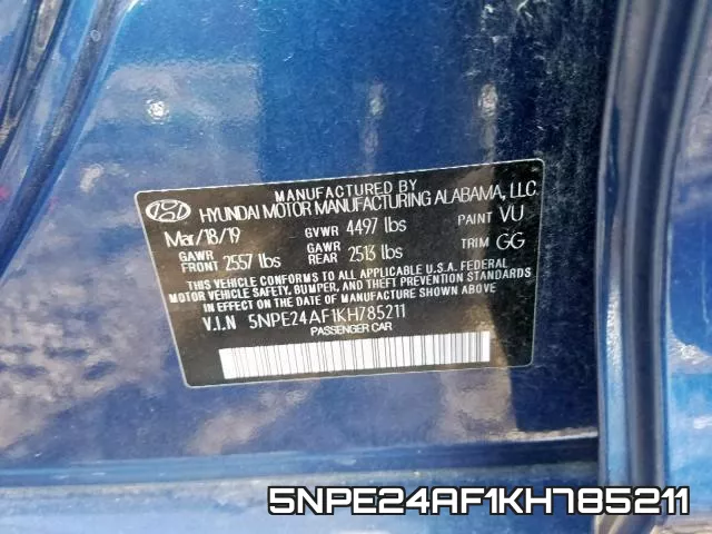 5NPE24AF1KH785211 фото 2