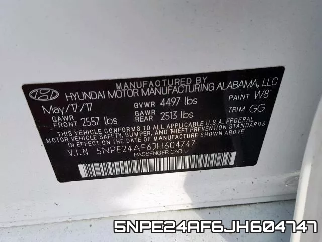 5NPE24AF6JH604747 фото 2