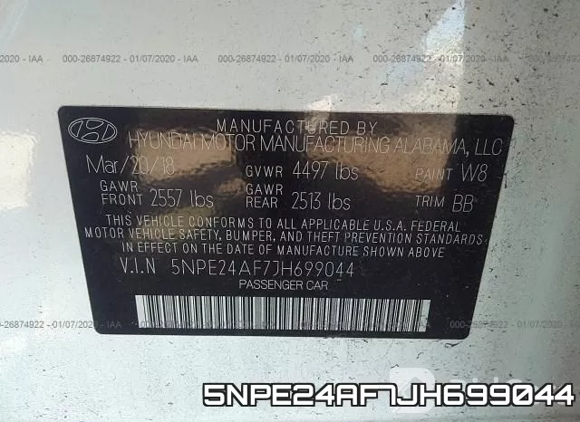 5NPE24AF7JH699044 фото 10
