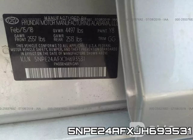 5NPE24AFXJH693531 фото 10