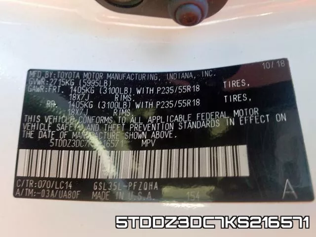 5TDDZ3DC7KS216571 фото 2
