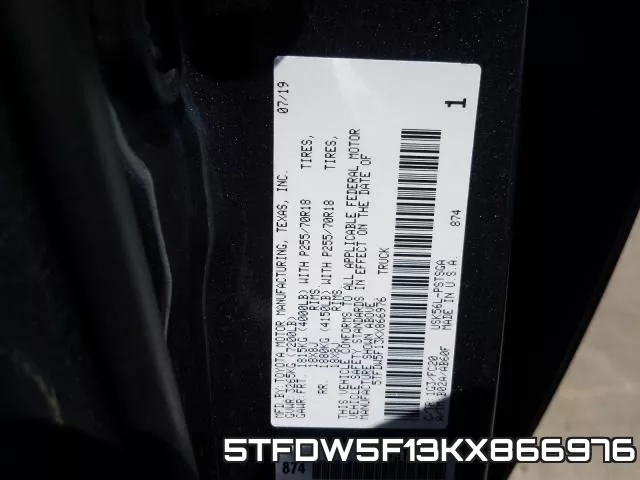 5TFDW5F13KX866976 фото 2