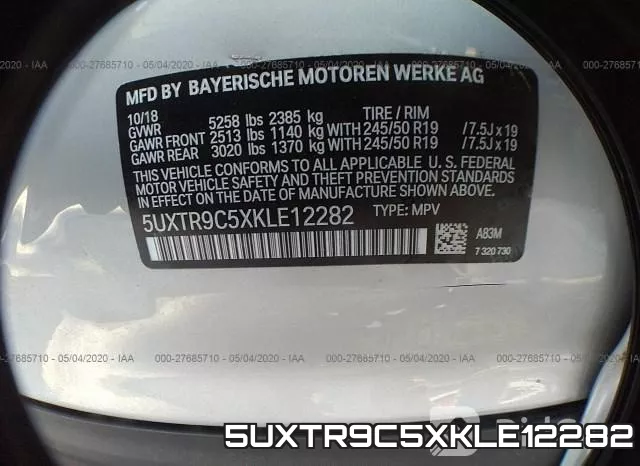 5UXTR9C5XKLE12282 фото 10