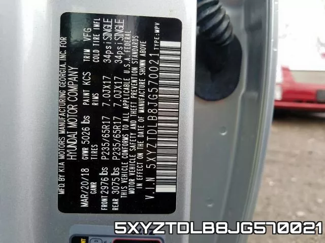 5XYZTDLB8JG570021 фото 2