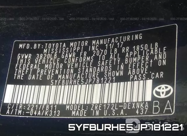 5YFBURHE5JP781221 фото 10