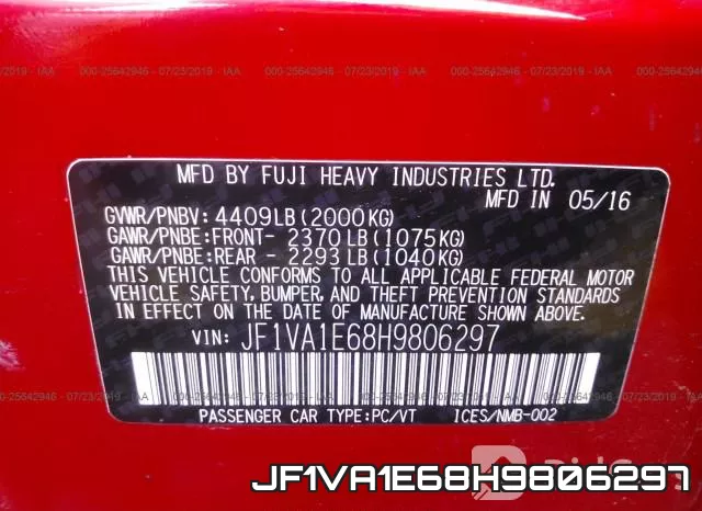 JF1VA1E68H9806297 фото 10