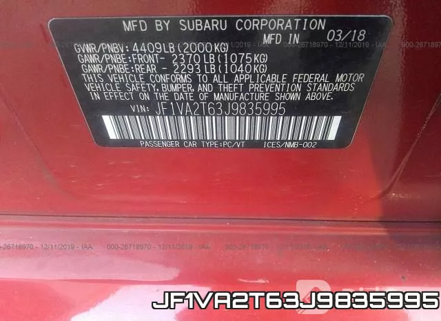 JF1VA2T63J9835995 фото 10
