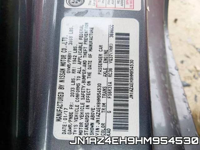 JN1AZ4EH9HM954530 фото 2