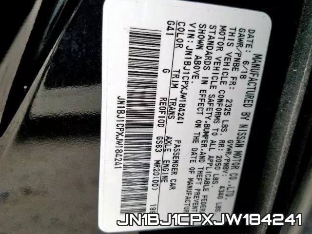 JN1BJ1CPXJW184241 фото 2