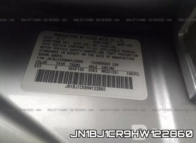 JN1BJ1CR9HW122860 фото 10