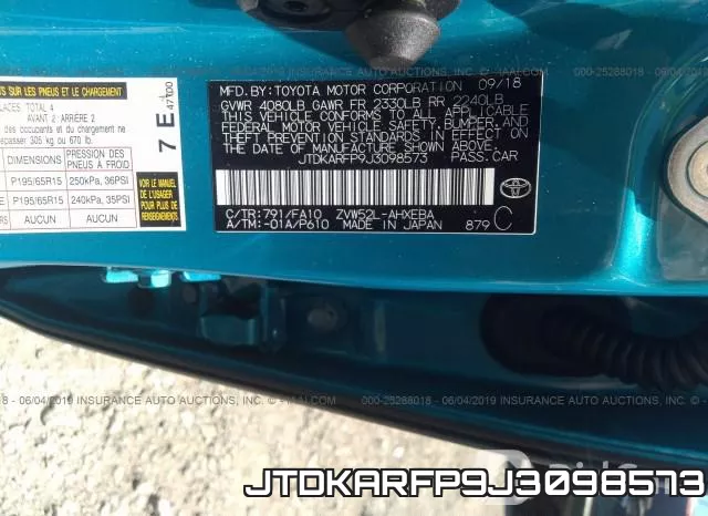 JTDKARFP9J3098573 фото 10